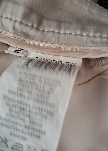 38 Beden Kadın Bej Kumaş Kemerli Pantolon