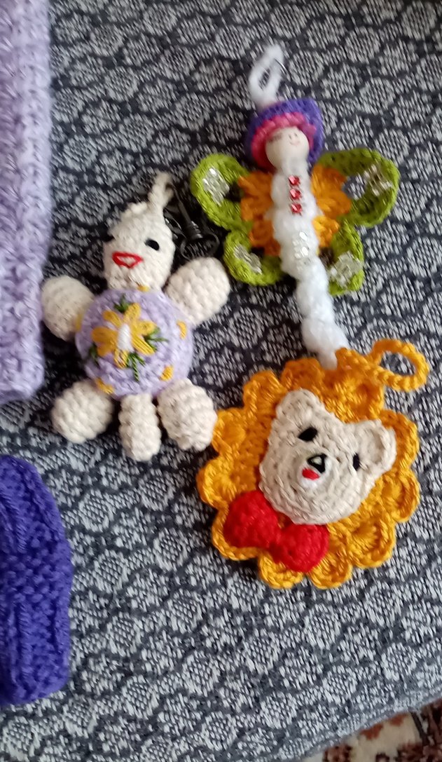 Mor Örgü Parmaksız  Kadın Eldiven - Görsel 5