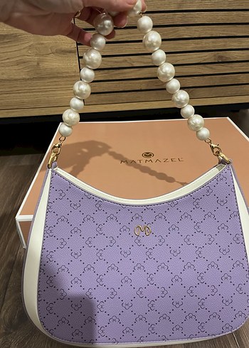 Mor Deri Kadın Çanta - Matmazel - Görsel 5