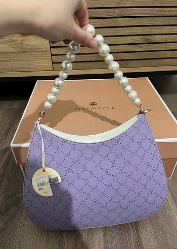 Mor Deri Kadın Çanta - Matmazel - Görsel 3