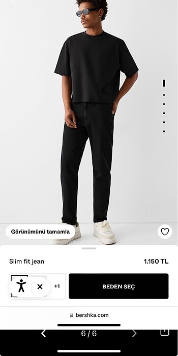 Bershka Siyah Jeans - Görsel 6
