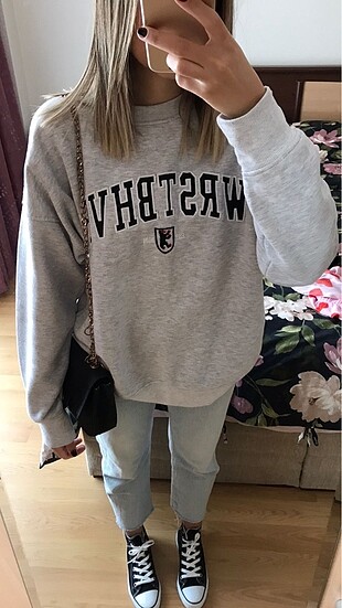 Gri oversize sweatshirt