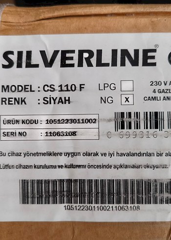 Beden Renk Silverline CS110F Ankastre Cam Siyah Ocak