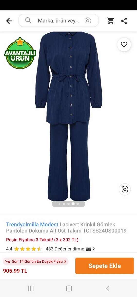 Tesettür pantolon gomlek takım - Görsel 3