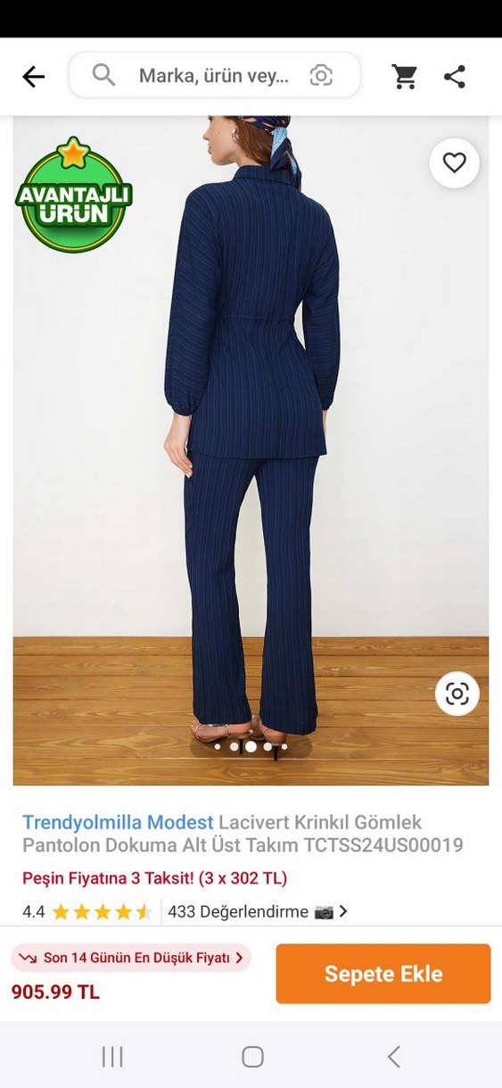 Tesettür pantolon gomlek takım - Görsel 2