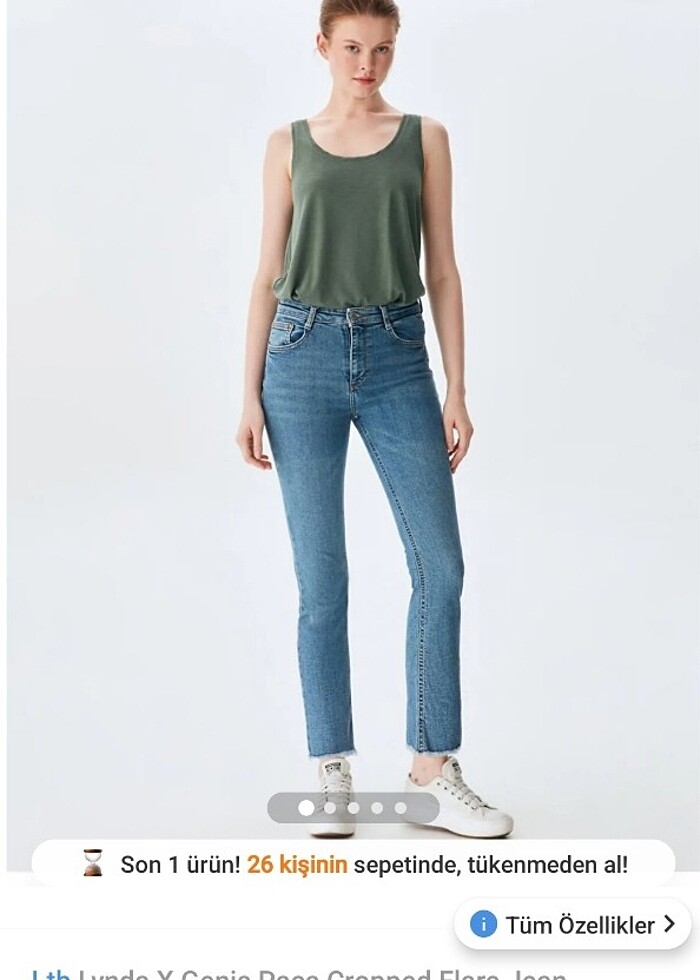 Flare jean pantolon - Görsel 3