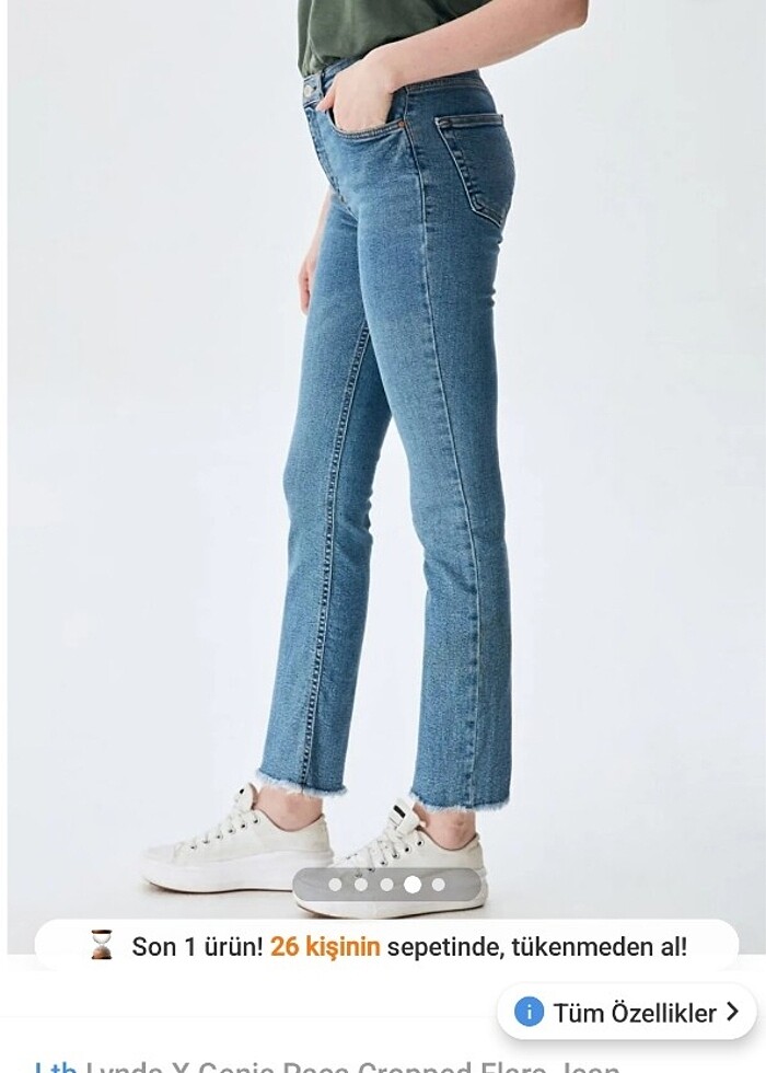 Flare jean pantolon - Görsel 4