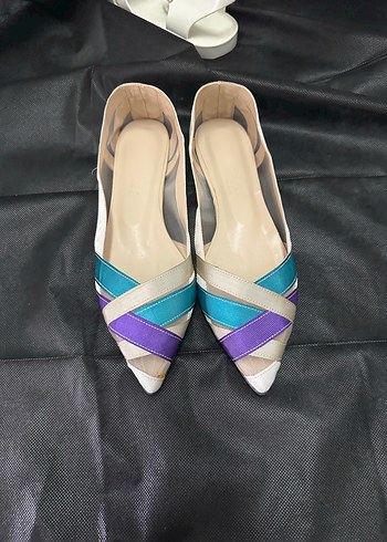 Kadın Çok Renkli Pliseli babet - Görsel 2