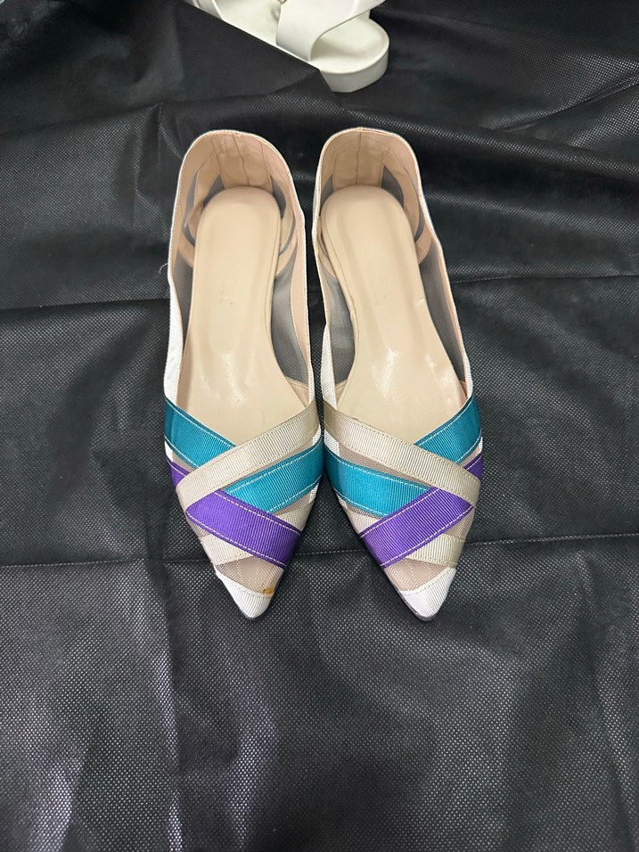 Kadın Çok Renkli Pliseli babet - Görsel 2