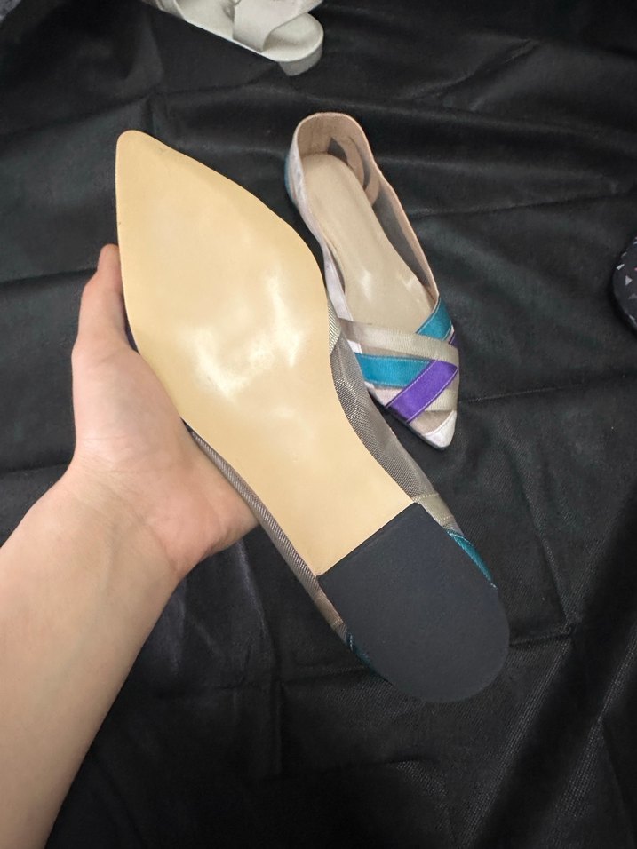 Kadın Çok Renkli Pliseli babet - Görsel 4