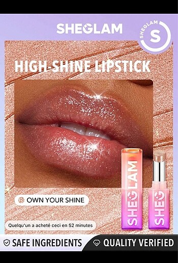 SHEGLAM mirroir kiss lip balm- own your shine