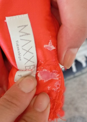 Drapeli Kırmızı Straplez Abiye Elbise - Görsel 5