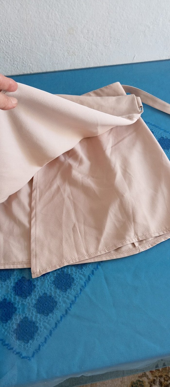 Bej Kemerli Mini Etek - Görsel 2