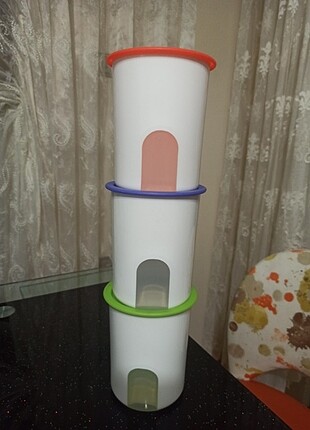 3 adet Tupperware açık göz saklama kabı