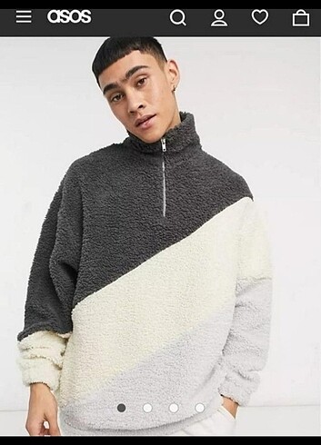 ASOS fleece sweatshirt erkek