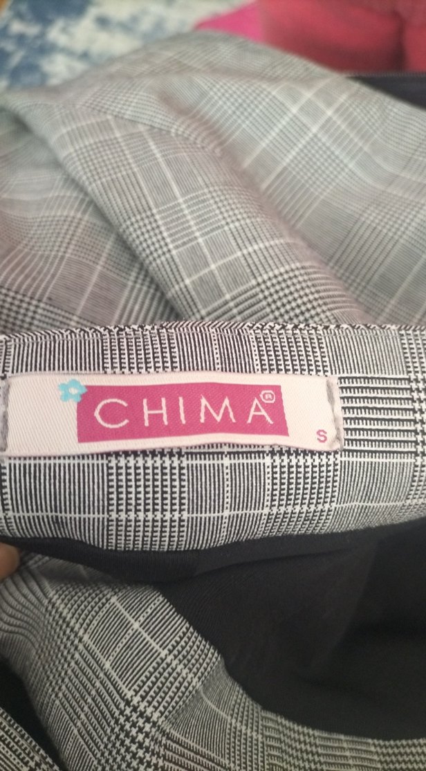 Gri Ekose Desenli Uzun Pilili etek - Görsel 5