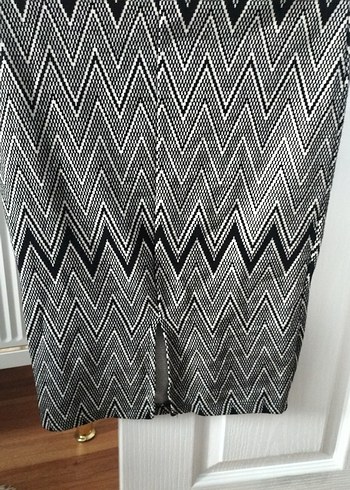 Desenli Gri  kalem Etek - Görsel 2