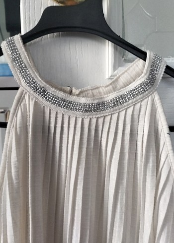 Pileli, Askısız, Uzun Kadın Abiye Elbise - Görsel 2