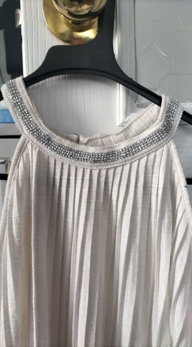 Pileli, Askısız, Uzun Kadın Abiye Elbise - Görsel 2