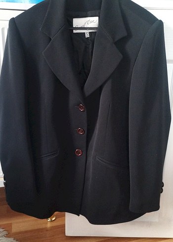 Siyah Düğmeli Kadın Ofis Blazeri - Görsel 3