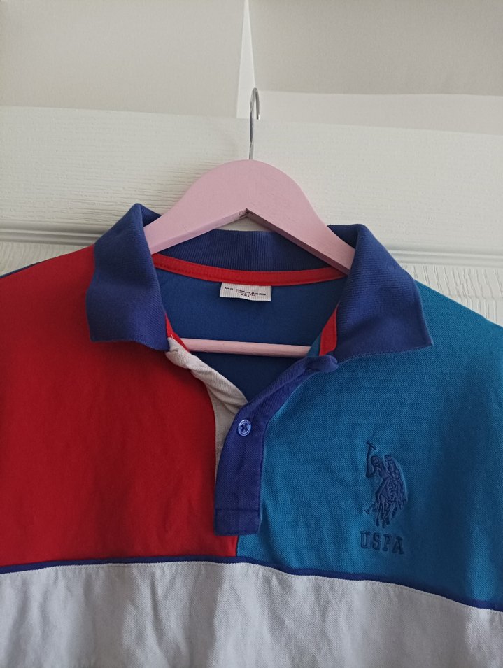 Renkli Düğmeli Polo Yaka Erkek Tişört - Görsel 2