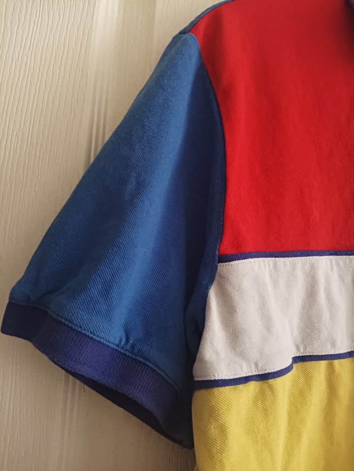 Renkli Düğmeli Polo Yaka Erkek Tişört - Görsel 3