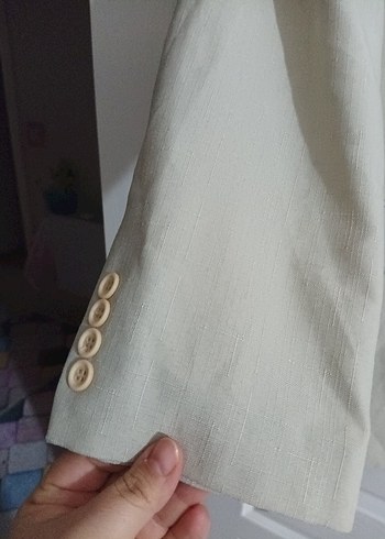 Bej Düğmeli Erkek Ceket - Görsel 3