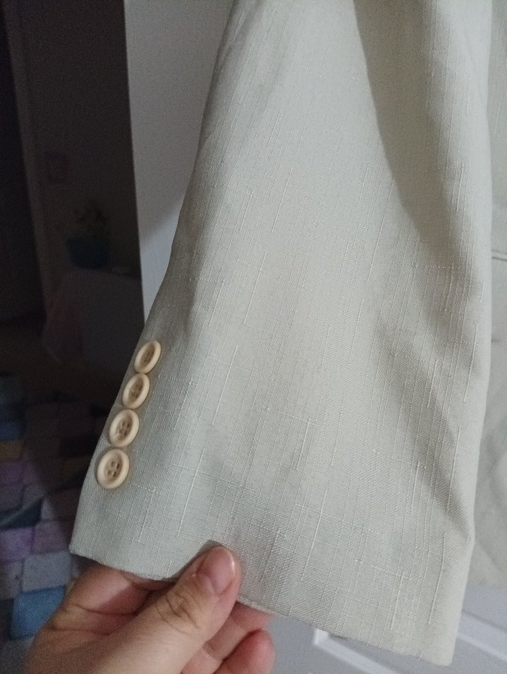 Bej Düğmeli Erkek Ceket - Görsel 3