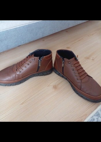 Deri Kahverengi Bağcıklı Erkek Bot - Görsel 3
