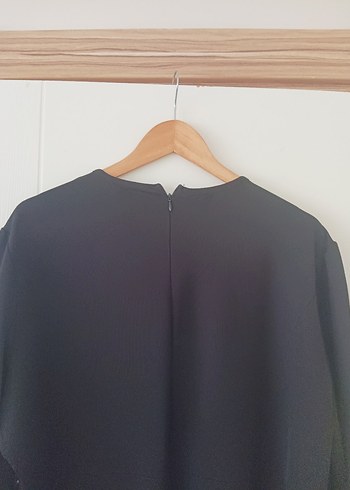 Uzun Kollu Siyah Kadın Abiye Elbise - Görsel 6