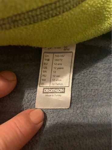 11-12 Yaş Beden gri Renk Decathlon sweat