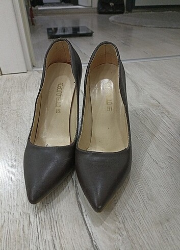 39 Beden kahverengi Renk 39 numara stiletto