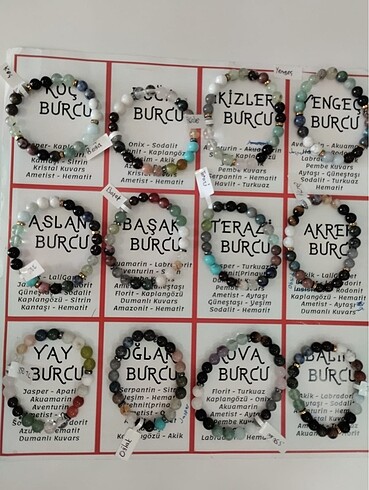 Burç şifa bileklikler