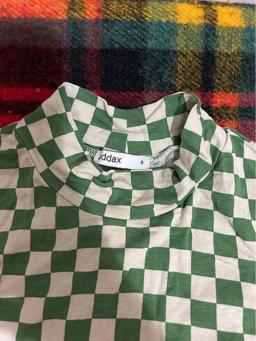 Addax Addax Dama Desenli Crop Bluz