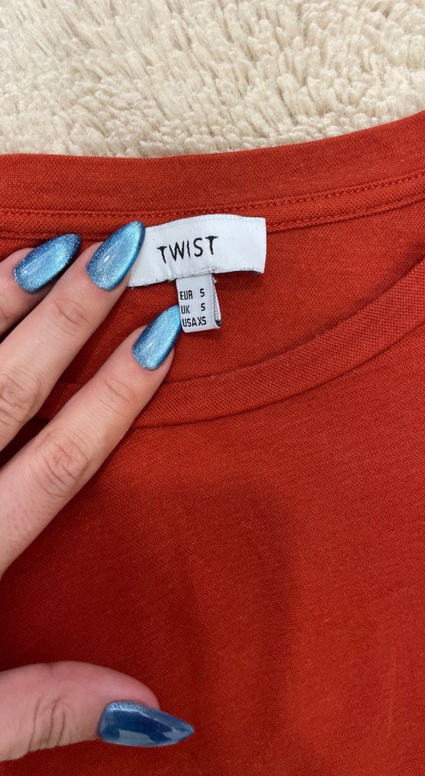 Kırmızı Kısa Kollu Basic Tişört TWIST - Görsel 2