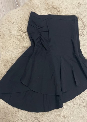 SİYAH ROMAN MARKA ETEK ASİMETRİK - Görsel 2