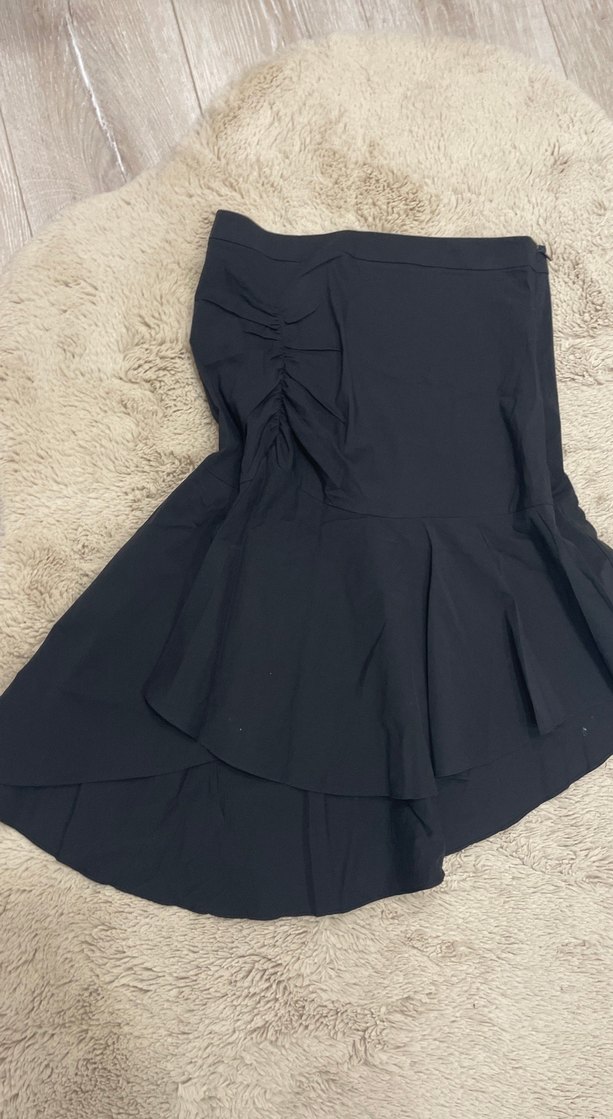 SİYAH ROMAN MARKA ETEK ASİMETRİK - Görsel 2