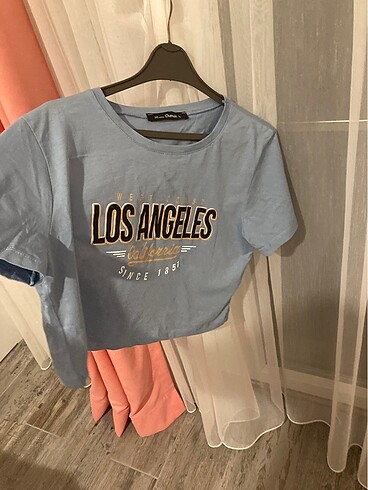 Crop t shirt mavi