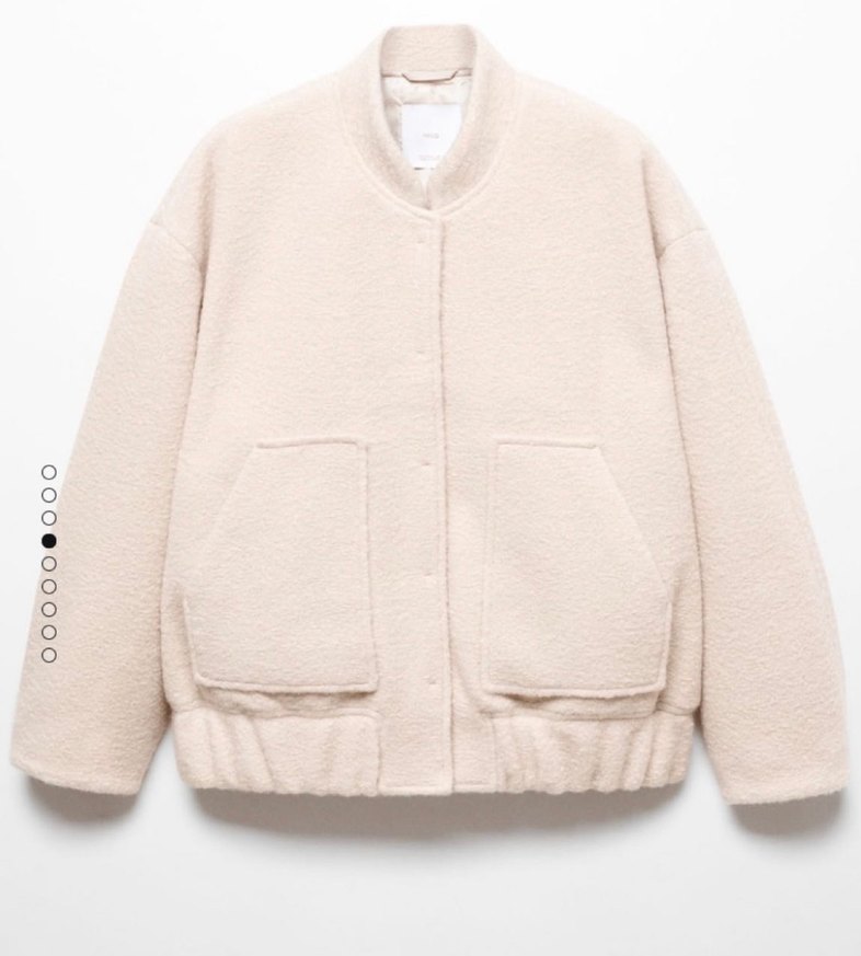 Mango Bej Kadın Peluş Bomber Ceket - Görsel 2