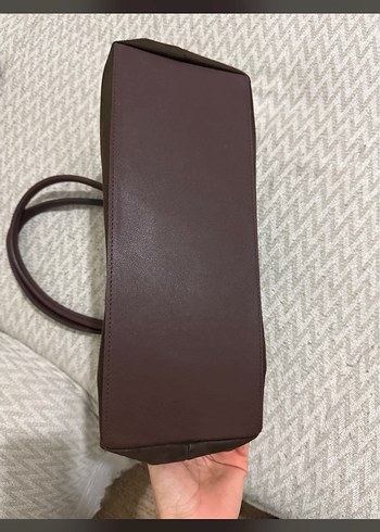 Kahverengi Süet Kadın Omuz Çantası - Görsel 10