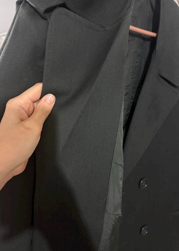 Kadın haki yeşili Uzun Klasik Trençkot - Görsel 4