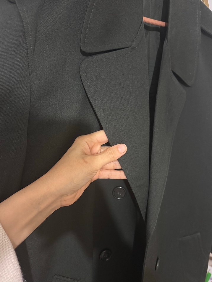 Kadın haki yeşili Uzun Klasik Trençkot - Görsel 3