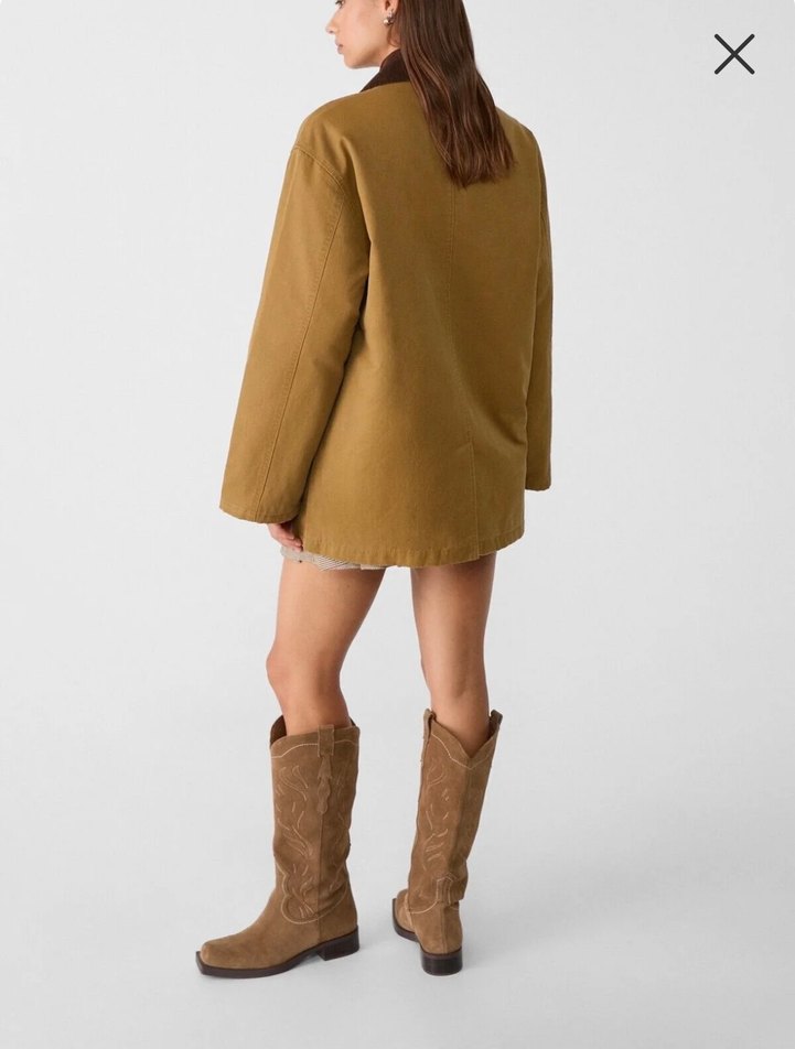 Stradivarius Çok Cepli Mumlu Görünümlü Parka - Görsel 3