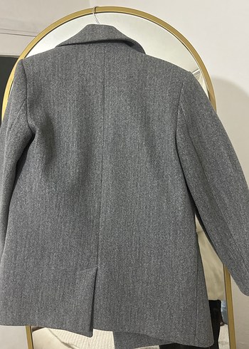 Koton Gri Kadın Düğmeli Yün Midi Kaban - Görsel 5