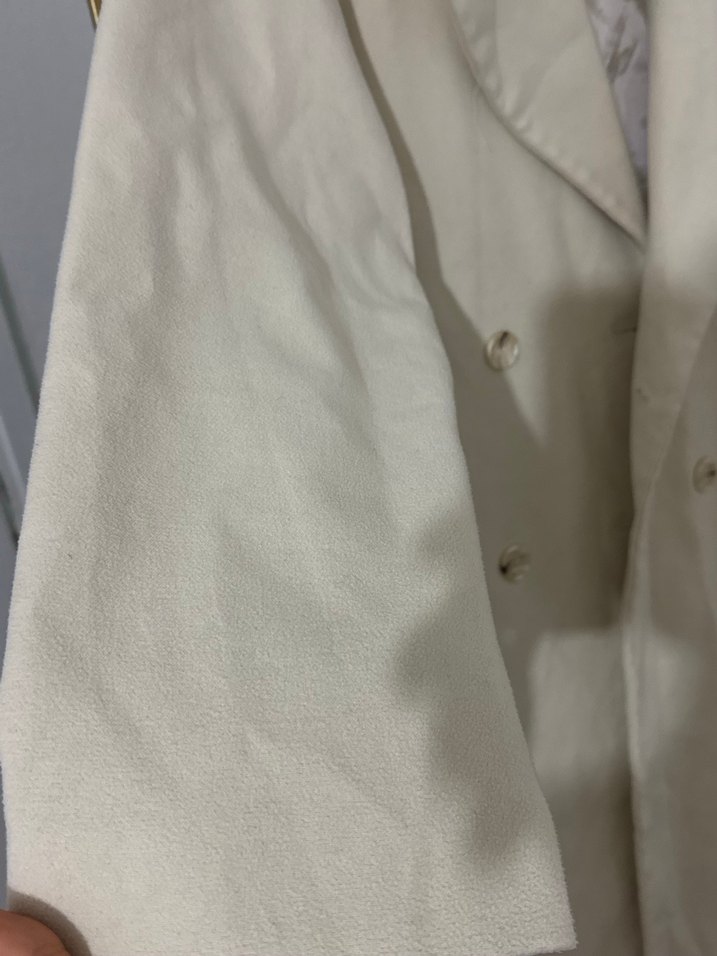 Bej Midi Keten Kadın Palto - Görsel 3