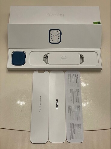 Apple Watch 7 45MM Light Blue Özel Renk