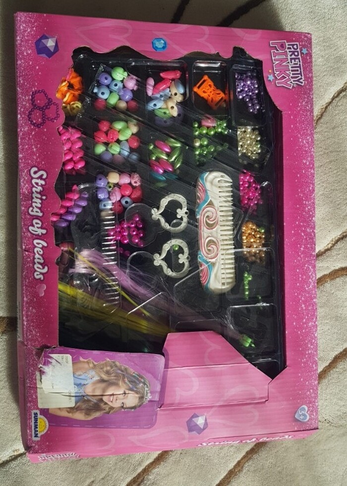 Pretty pink string of beads - Görsel 2