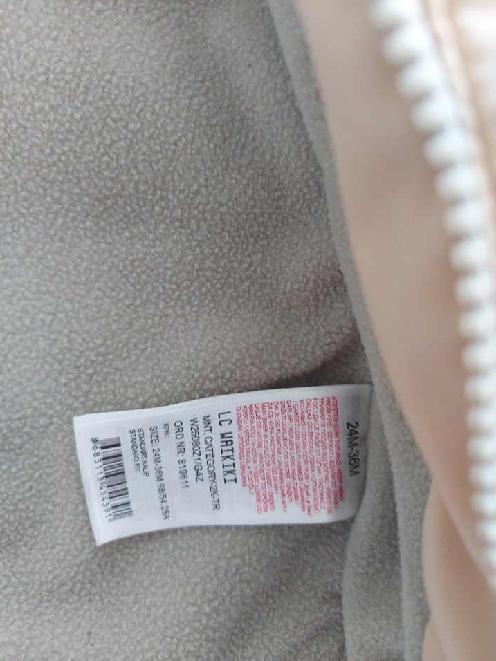 Kapüşonlu  krem unisex Çocuk Mont - Görsel 4