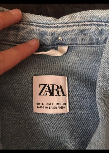 l Beden Zara kot erkek gömlek