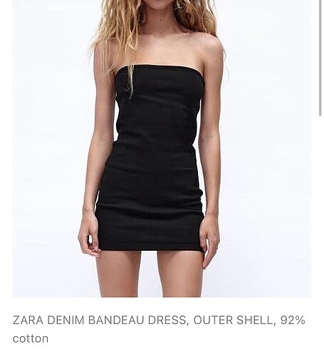 Zara Zara Straplez Kot Elbise